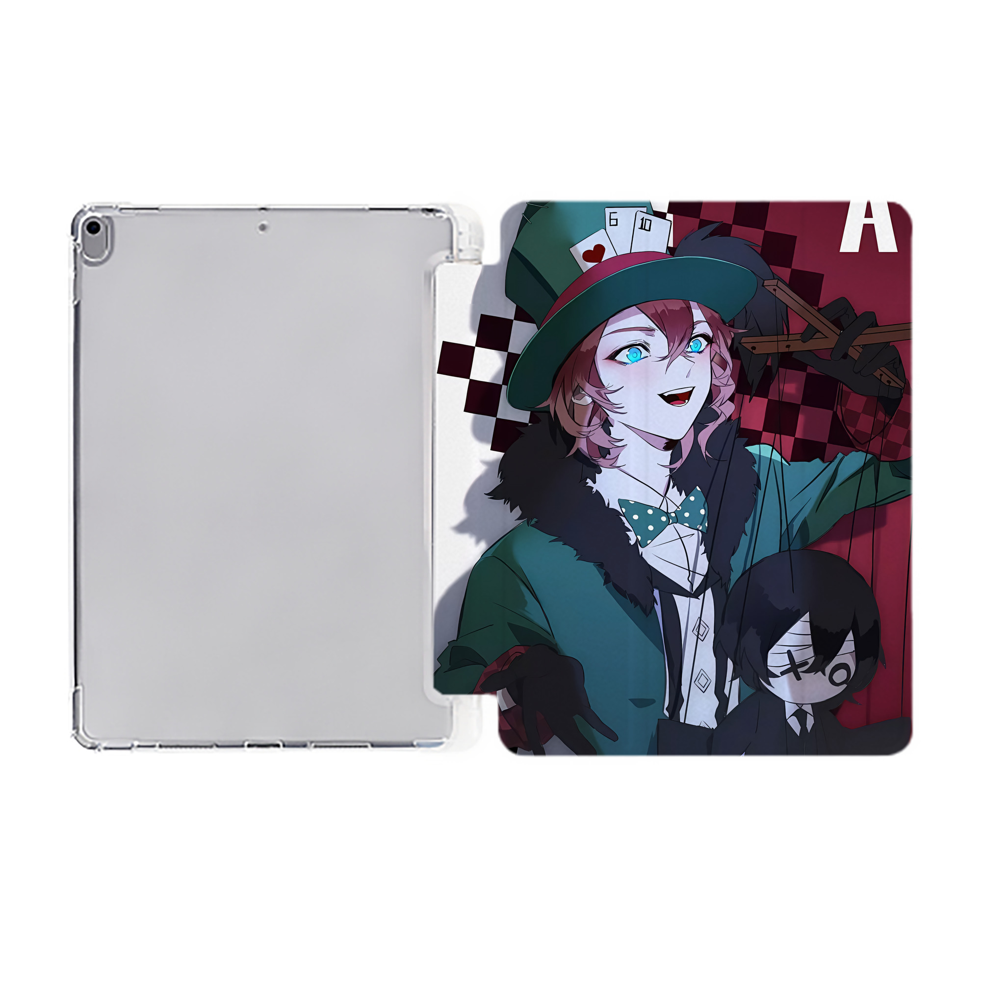 （画像用） 文豪ストレイドッグス Bungo Stray Dogs IPad ケース ペン収納付き 三つ折りスタンド PUレザー×シリコン 対応機種9.5/10.5/10.9インチ